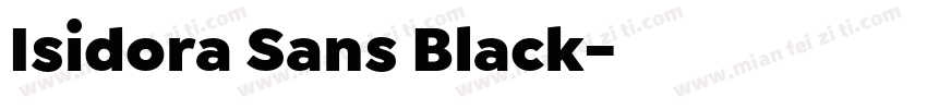 Isidora Sans Black字体转换